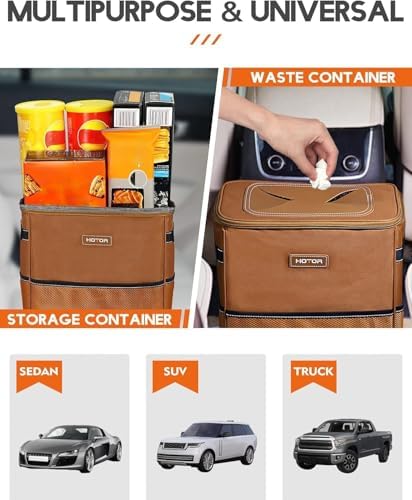 HOTOR Car Trash Can, Leakproof Car Organizer - Image 6