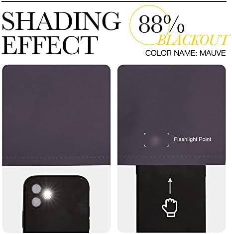 NICETOWN Greyish Purple Blackout Curtains, 2 Panels - Image 4
