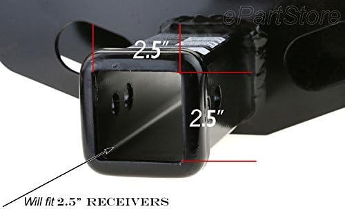 2.5" Heavy Duty 2 1/2" Trailer Hitch Cover Cap Plug Fits 2.5" Receivers - Image 3