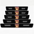 5PCS Cow Car Door Sill Protector, Carbon Fiber Leather Sill Stickers by TnLnYn