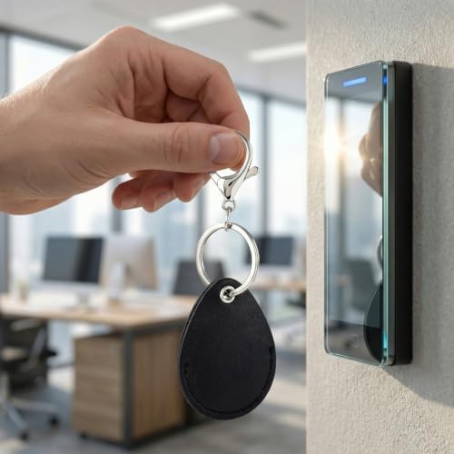 PAGOW 2.3x1.8in Key Fob Holder, PU Leather RFID Key Case Protector - Image 3