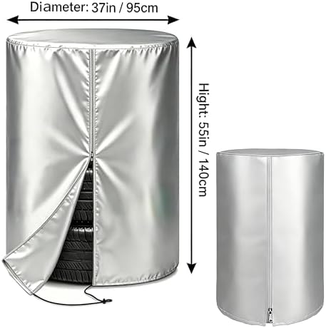 4 Tire Storage Cover, Heavy Duty Waterproof Fade Resistant Wheel Protector - Image 2