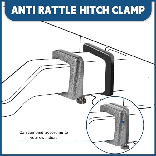 Anti-Rattle Hitch Clamp for 2” Trailer Receiver Hitch, 2 Pads - Image 2