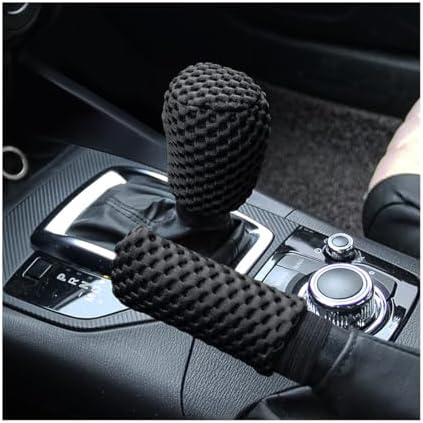 AUCELI 2 Pack Car Gear Shift Knob Cover & Handbrake Cover, Automotive Anti-Slip by AUCELI
