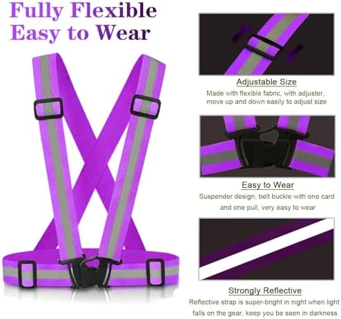 Reflective Vest Running Gear, 2-10Pack High Visible Safety VES - Image 3