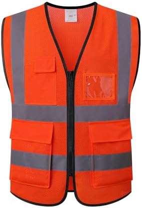 Reflective Safety Vest for Men Women Construction Vest ANSI Standard AP1 by ASIPHITU