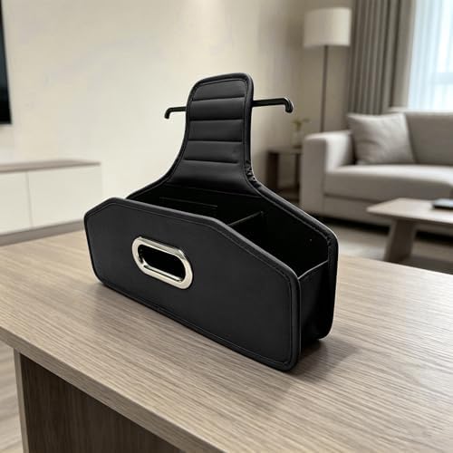 Backseat Seat Car Organizer, Tissue Box & Hooks, Adjustable Vehicle Seat - Image 6