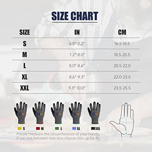 HANDLANDY 6 Pairs Safety Work Gloves - Image 5