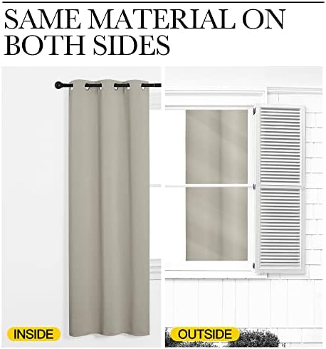 NICETOWN Natural Room Darkening Curtains 96" Long - Image 6