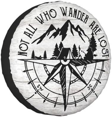 Not All Those Who Wander are Lost Spare Tire Cover Wheel Protectors Waterproof - Image 2