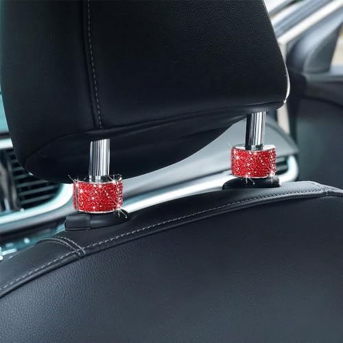 4PCS Crystal Rhinestone Bling Car Headrest Collars, Automotive Magnetic - Image 5