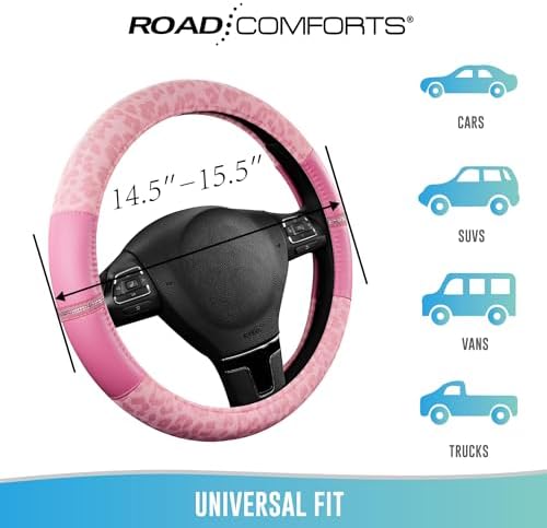 Road Comforts Leopard Steering Wheel Cover - Image 6
