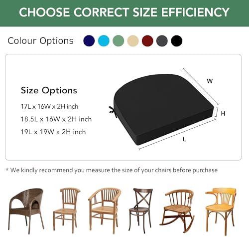 Outdoor Chair Cushions Set of 4: Waterproof & Fade Resistant Patio Furniture - Image 6