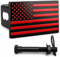 American Red Flag Metal Trailer Hitch Cover by AutoAccessores