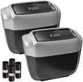 2PCS Auto Trash Can with Lid, Leakproof Waterproof Car Plastic Dustbin with 60 by Unknown
