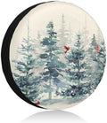 Red Bird Spare Tire Cover Forest Winter Pine Tree Waterproof Dust-Proof Wheel by Unknown