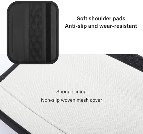 2PCS Car Seat Belt Cover Pads, Leather Seatbelt Covers Protect Shoulder and - Image 4