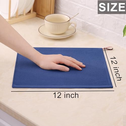Homaxy 100% Cotton Waffle Weave Dish Cloths, 12 Pack - Image 6