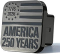 American Flag Hitch Cover, CAR-WASH-Safe, Rust & UV Resistant by TrkWyze