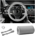 Ziciner Genuine Leather Steering Wheel Cover, Stitch on Wrap, Breathable by Ziciner