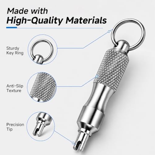 2PCS Tire Valve Stem Removal Tool, Portable Valve Core Remover - Image 3