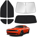 Canvcle Window Shades for 2015-2023 Dodge Challenger Accessories Windshield Sun by Canvcle