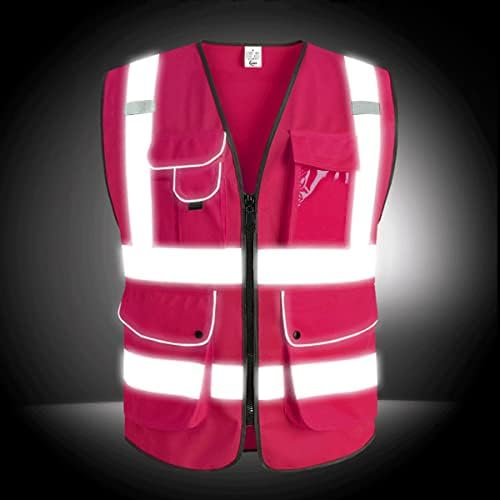 XIAKE 9 Pockets Class 2 High Visibility Reflective Safety Vest - Image 2