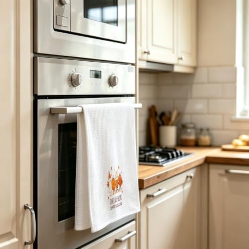 Fall Coffee Gift Kitchen Towel, Ghost Pumpkin Coffee Lover Dish Towel - Image 7