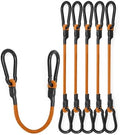 8 Pack 72" Carabiner Bungee Cords Heavy Duty Outdoor, 190 Lb Break Strength by LuckyStraps