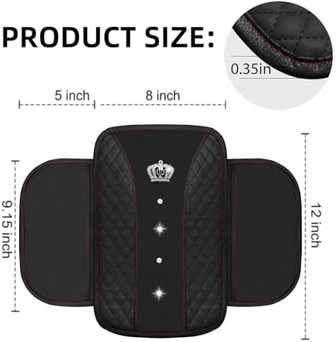 NBTEPEM 6 PCS Bling Car Accessories Set, Leather Steering Wheel Covers - Image 5
