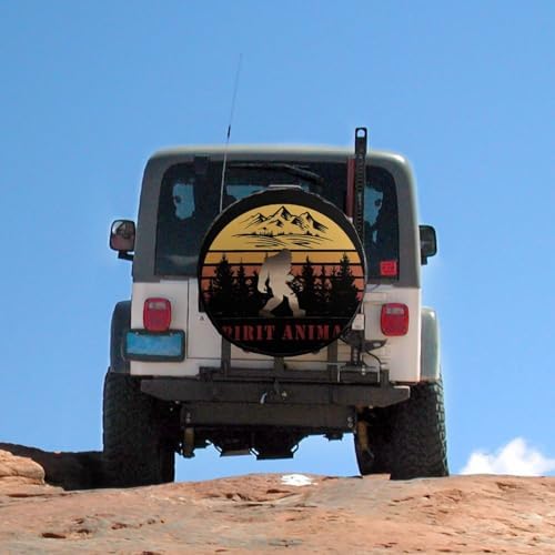 Sasquatch Bigfoot is My Spirit Animal 1 Tire Covers, Dust-Proof Weatherproof - Image 5