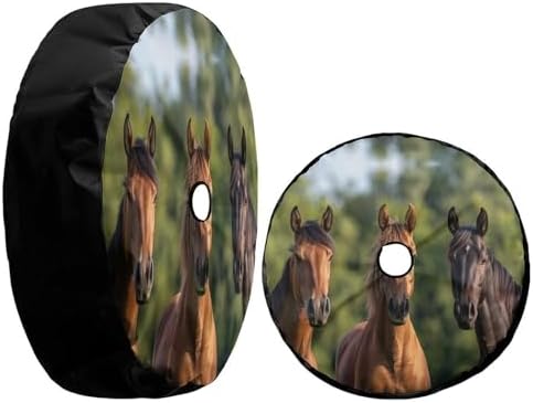 Cloudy Tree Horse Spare Tire Cover - Image 3