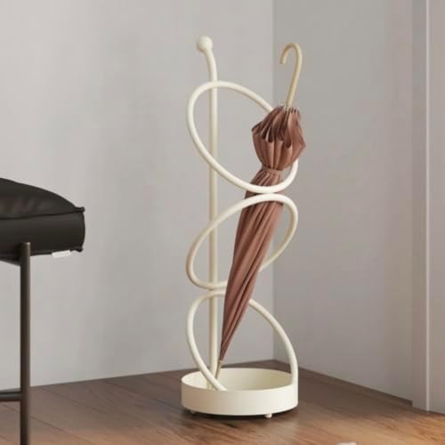 Metal Umbrella Stand at The Entrance, Freestanding Circular Umbrella Holder by Unknown