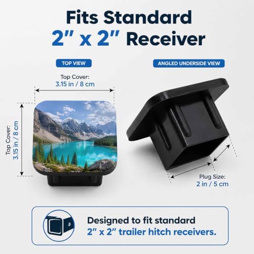 Trailer Hitch Covers Lake Rocky Mountain Heavy Duty 2 Inch Hitch Cover - Image 2