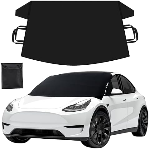 EcoNour Snow Cover for Tesla Model 3/Y, Windshield Cover for Ice and Snow by EcoNour