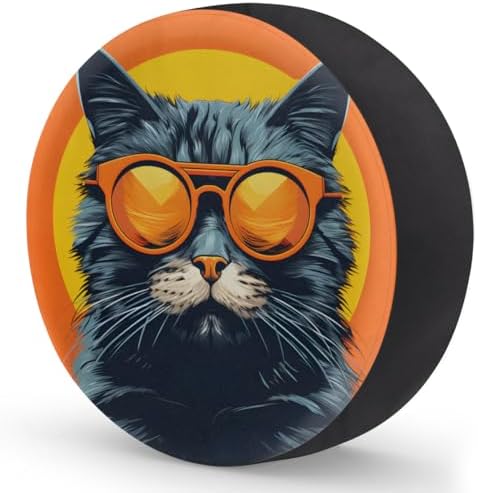 Spare Tire Cover for RV Trailer, Funny Animal Cat Tire Covers Universal Fit for - Image 2