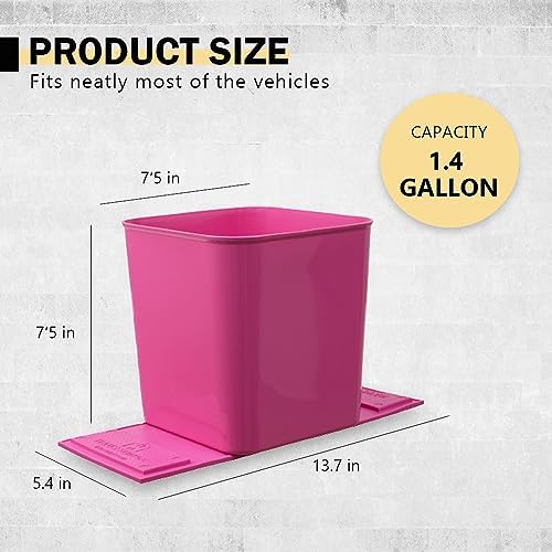 Car Trash Can 1.4 Gallon with Stability Flap & Magic Strips — No-Tip Leakproof - Image 2