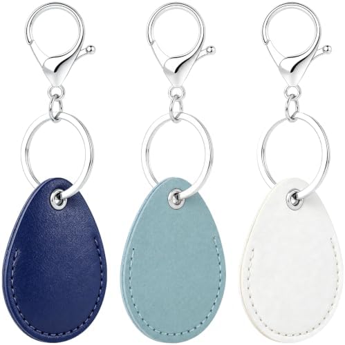 PAGOW 2.3x1.8in Key Fob Holder, PU Leather RFID Key Case Protector by PAGOW