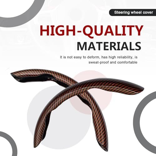 3pcs Universal Carbon Fiber Steering Wheel Cover - Image 4