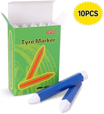White Tire Marking Crayons 10-Pack Industrial Wax Chalk - Image 2