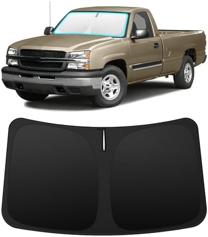 INSAUTO Windshield Sun Shade for Chevrolet Silverado/GMC Sierra 1999-2006 by INSAUTO