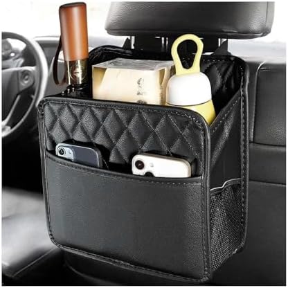 Car Back Seat Organizer, Foldable Leather Backseat Hanging Storage Bag by Unknown