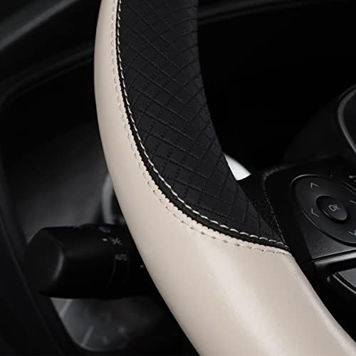 Auto Car Leather Steering Wheel Cover Anti Slip Wrap 15" - Image 4