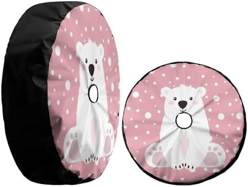 Cute White Polar Bear Spare Tire Cover - Image 3