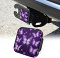 2 Inch Purple Butterfly Hearts Trailer Hitch Cover Rubber Receiver Tube Plug Cap by Unknown