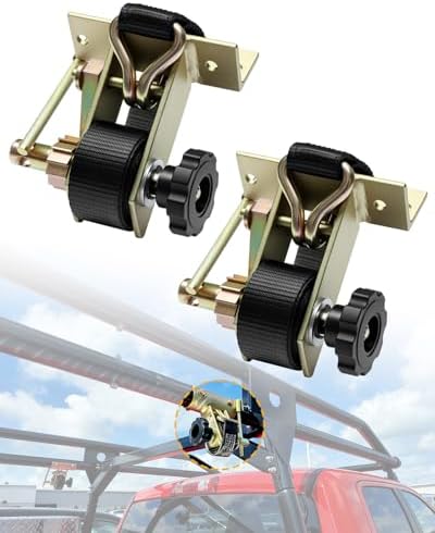 Rack Ratchet Straps, Pipe/Roof Rack Strap, 1.4" Gold Square Tube Mount by Gledewen