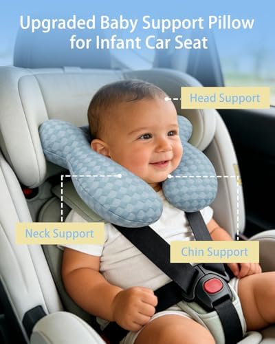 KAKIBLIN Baby Travel Pillow, Upgraded Baby Neck Pillows - Image 4