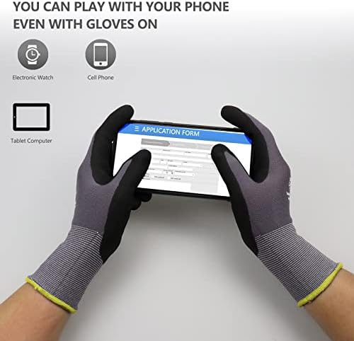 LOCCEF MicroFoam Nitrile Coated Safety Work Gloves - Image 3