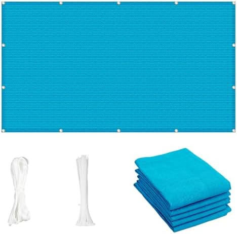 Cool Area Sun Shade Cloth with Grommets, Turquoise Blue by CoolArea