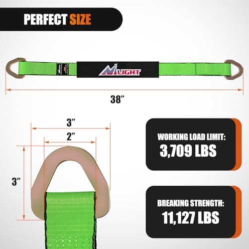 Nilight 2" x 38" Axle Tie Down Straps - Image 2